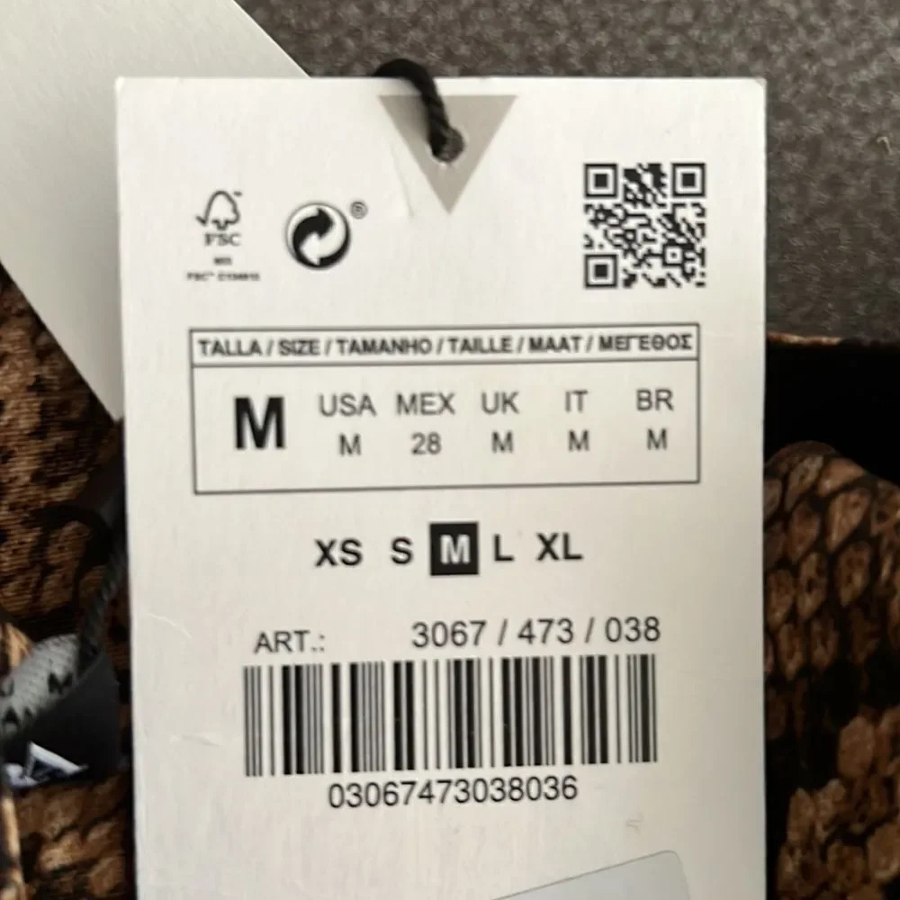 ZARA | Brown | ANIMAL PRINT CROP TOP - Picture 6 of 8